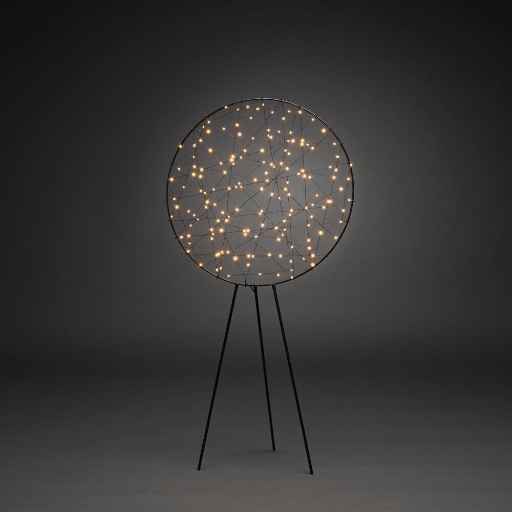 Rund metalldekoration 160 LED