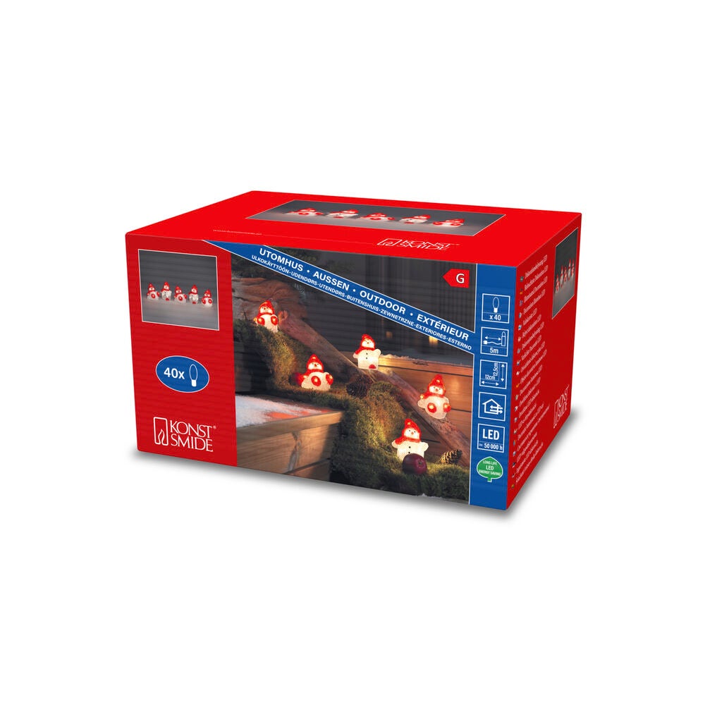 LED Acryl Schneemann, 5er-Set