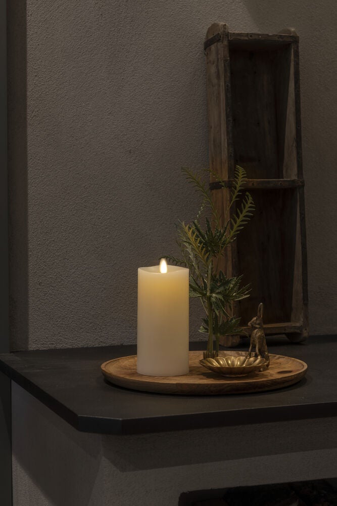 Wax Candle LED 7.6x 16.5cm B/O