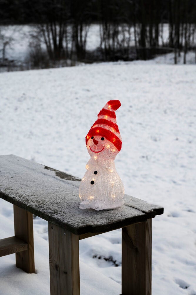 Snögubbe akryl 32cm 32 Led