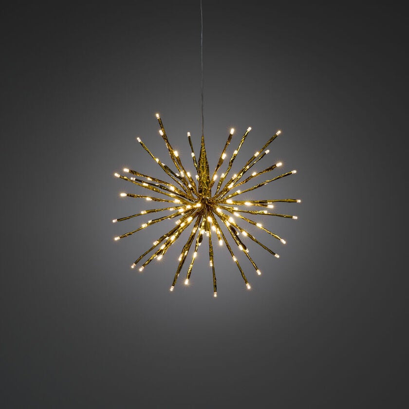 Dekorationsboll spröt guld LED
