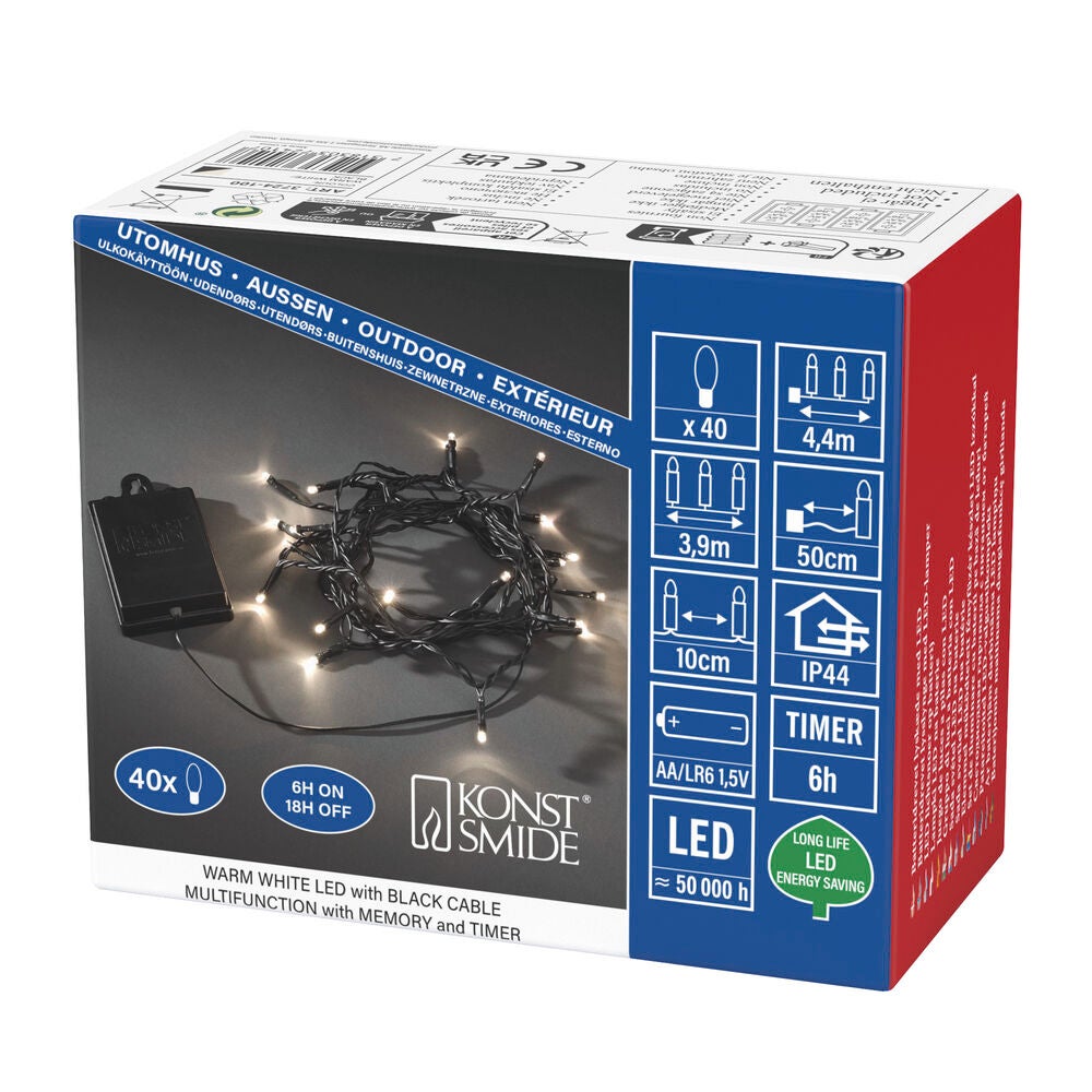 Slinga 40 varmvita LED