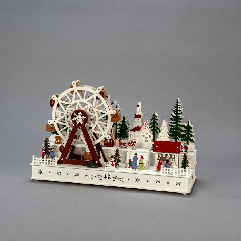 Pariserhjul trä LED batteri