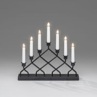 7 Bulb Metal Candlestick Black