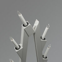Candlestick 11 bulbs, Grey