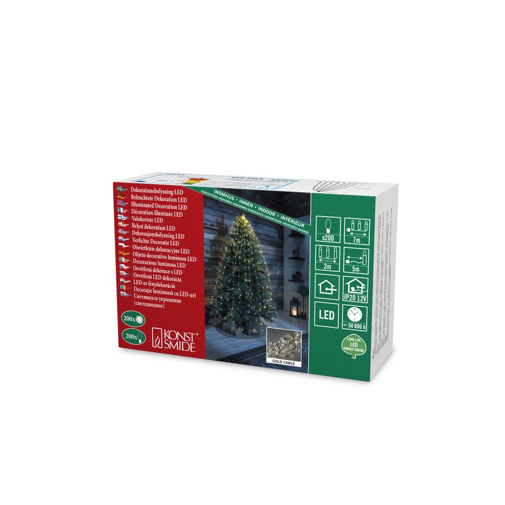 LED Diamantenlametta 10 Straen