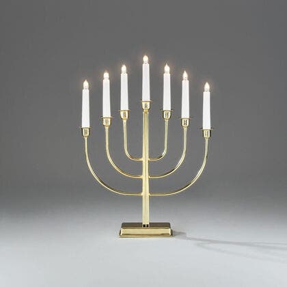 7 Bulb Metal Candlestick Brass