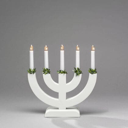 5 Bulb Candlestick White