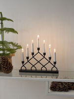 7 Bulb Metal Candlestick Black