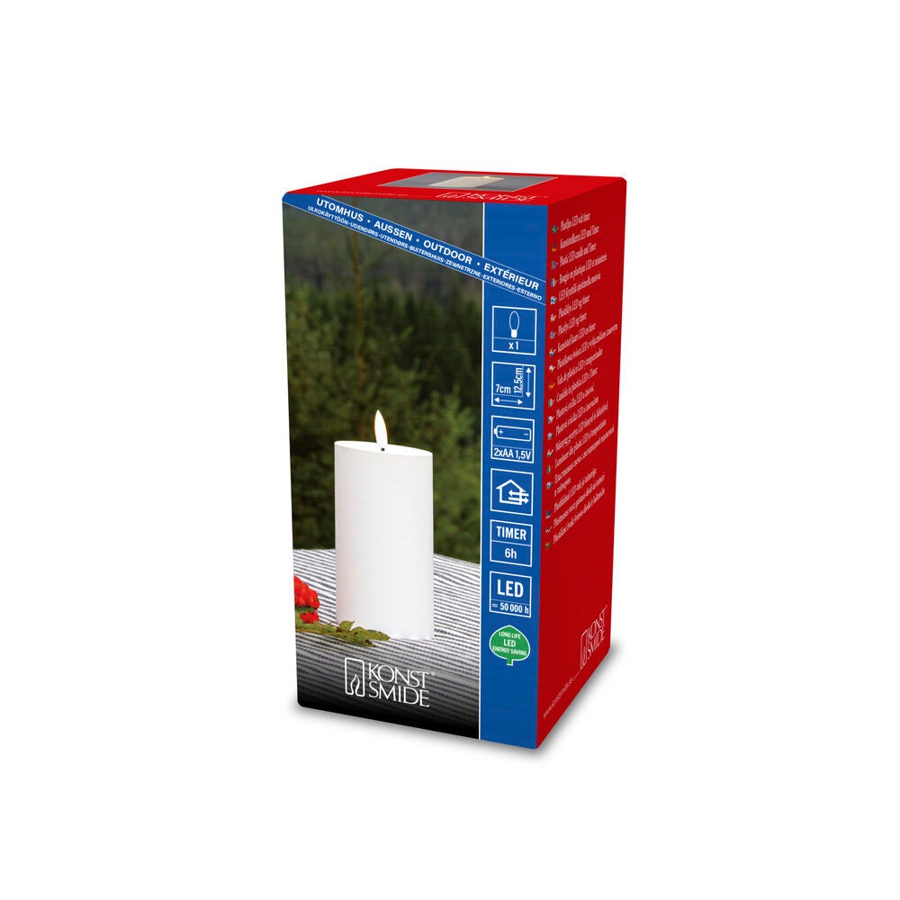 LED candle White 12cm 2xAA