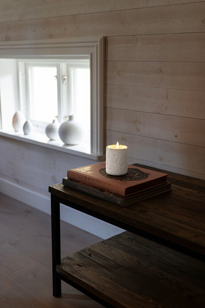 Battery LED candle white 10 cm
