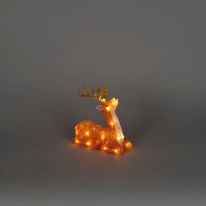 B/O Acrylic Reindeer 24 LED