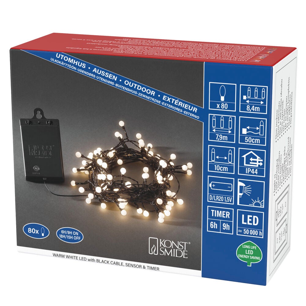Slinga 80 varmvita LED