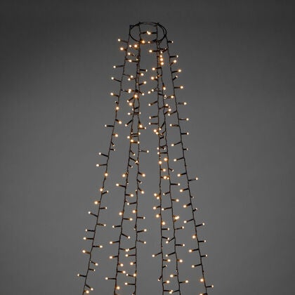 Julgransslinga cluster frostad LED