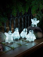 Acrylic Penguin 5 Pc Set LED