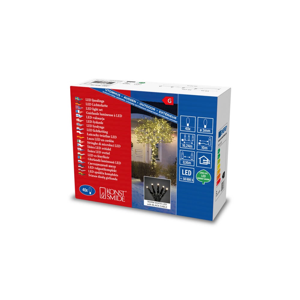Slinga 40 varmvita mikro LED