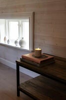 B/O cement candle light LED