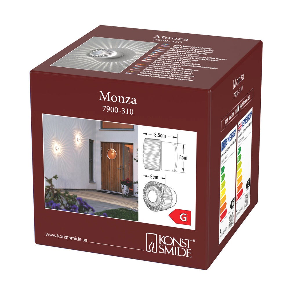 Monza vägglykta High Power LED