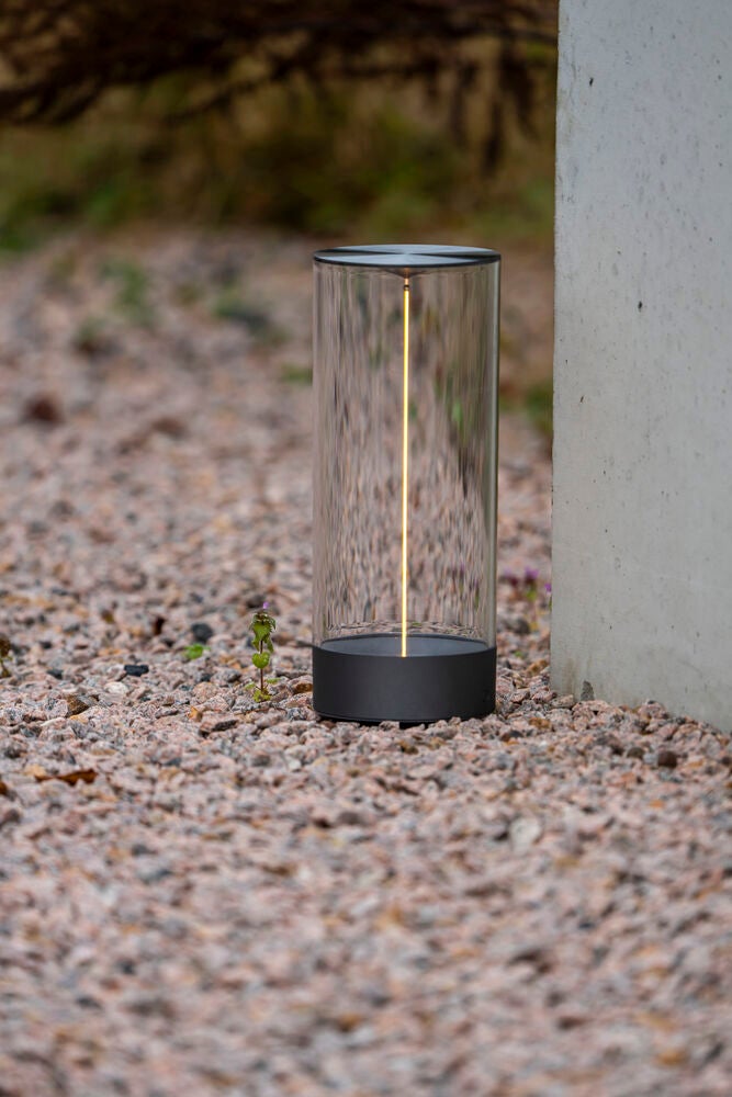 Edison L bordslampa M.Grå USB