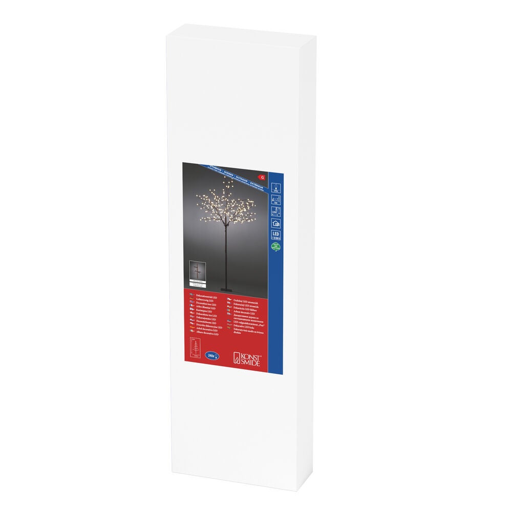 Brunt träd 250 cm varmvit LED