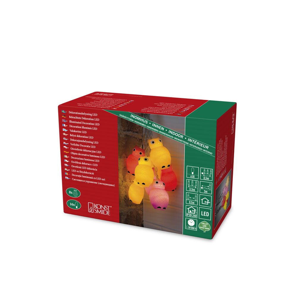 LED Dekolichterkette, bunte Eu