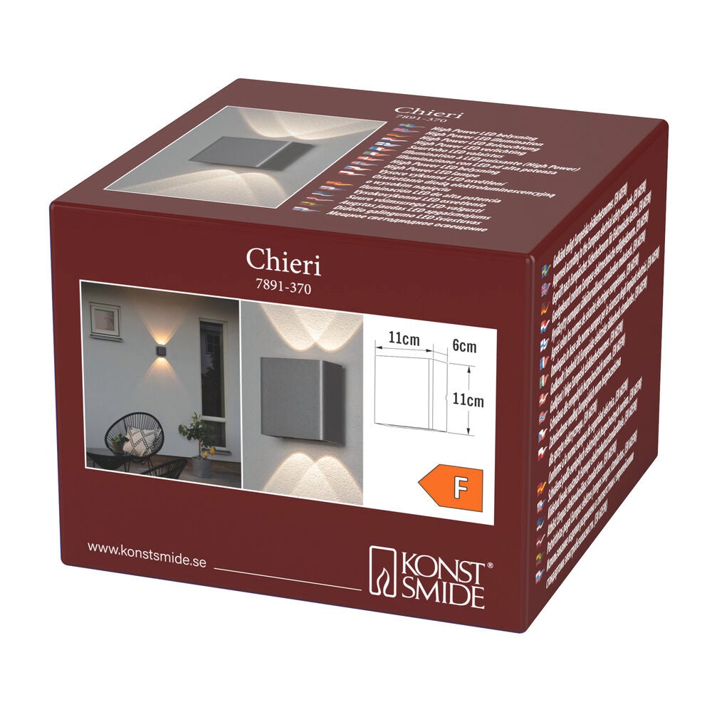 Chieri Wall Light LED Drk Grey