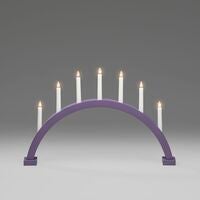 Holzleuchter, braun gebeizt