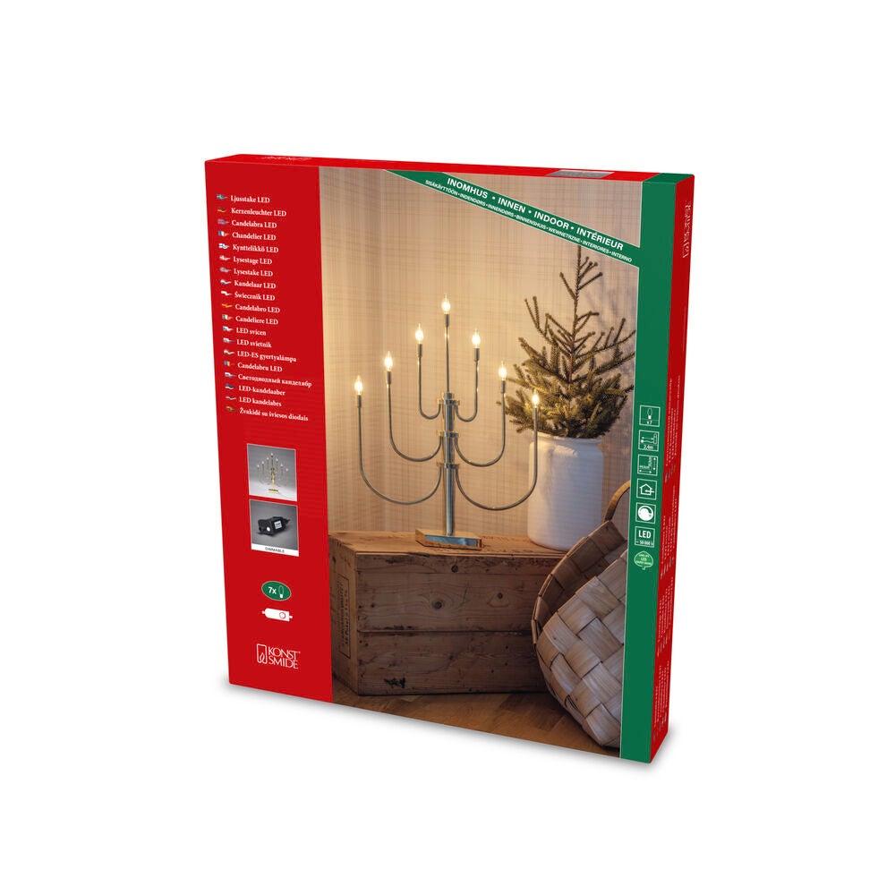 LED Metallleuchter, messing