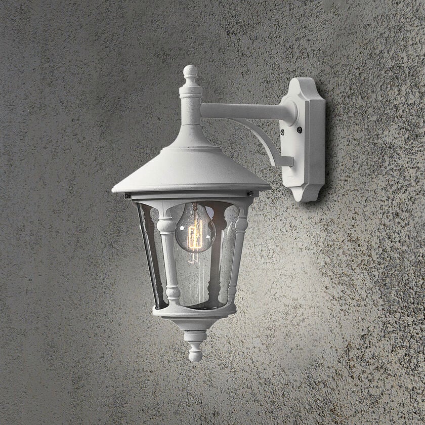 Virgo vägglykta ned E27 vit