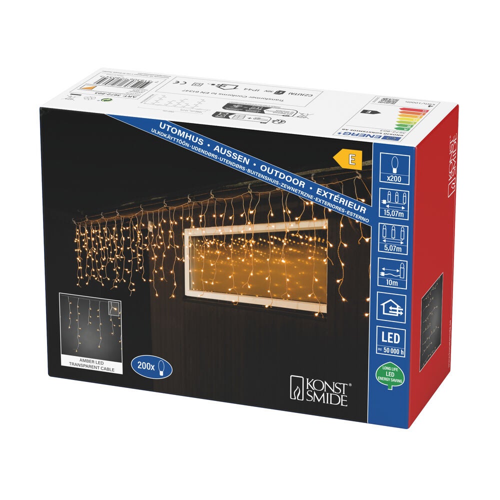 Icicle lightset 200 cherry LED