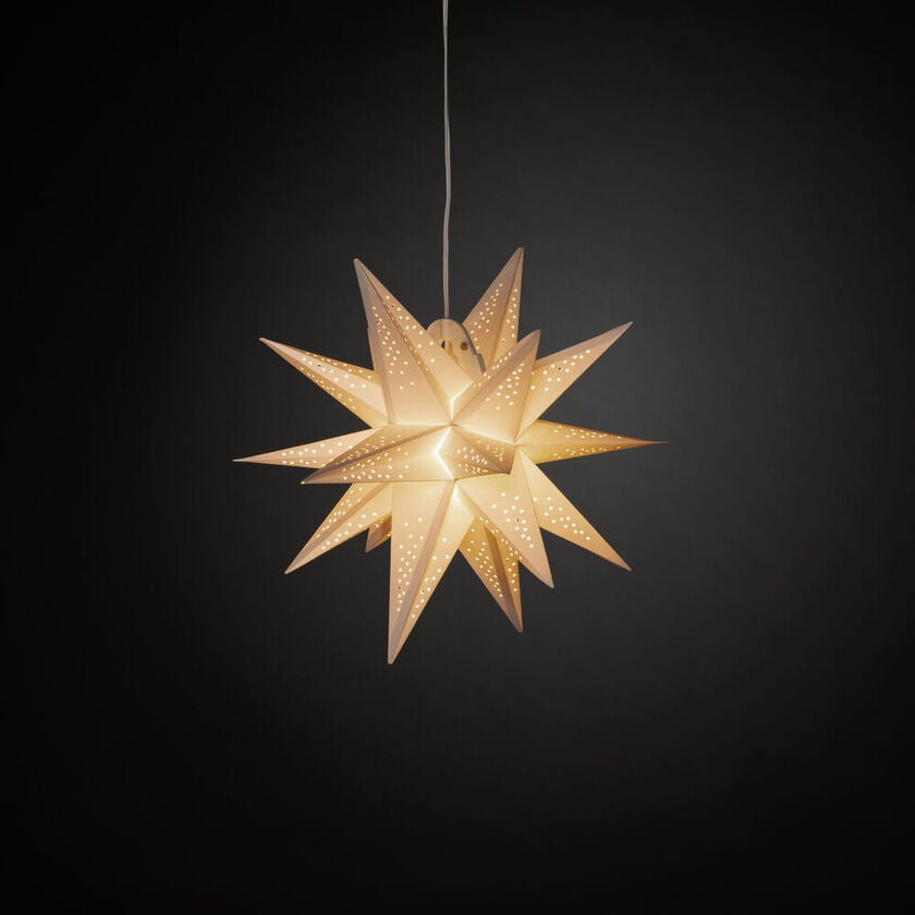 3-D Pappstjärna vit 45 cm LED