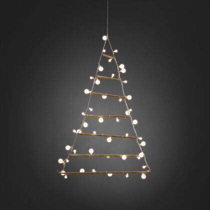 Träpyramid 48 bollar LED