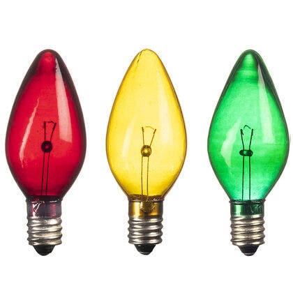 Res.lampa E10 färgad 3V 0,5W