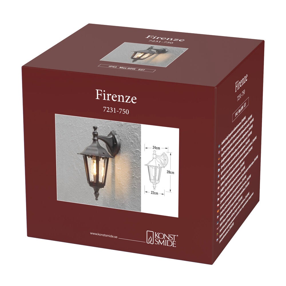 Firenze Down Light Matt Black