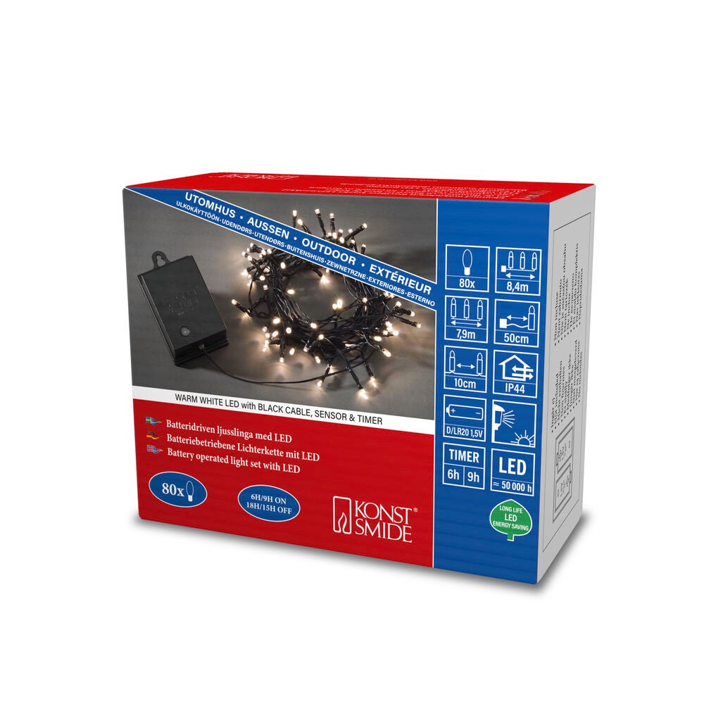 Slinga 80 varmvita LED