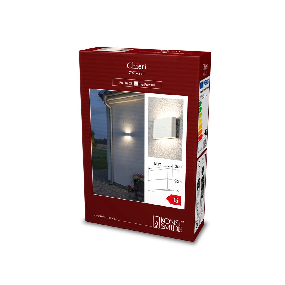 Chieri vägglykta 2x6W LED