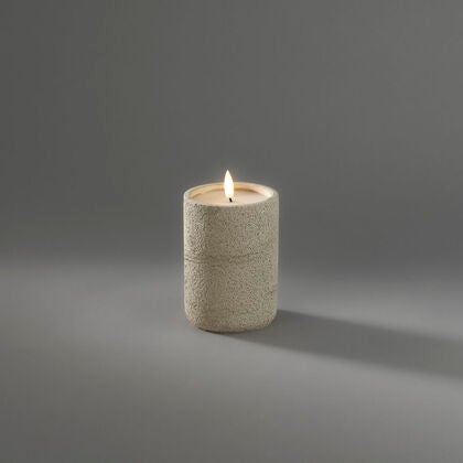 B/O cement candle light LED