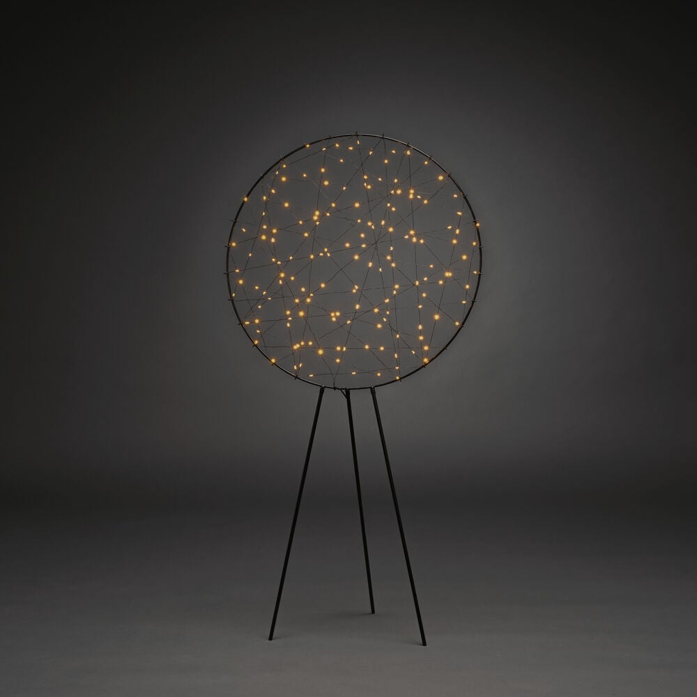 Rund metalldekoration 160 LED