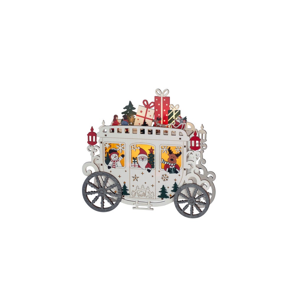 Santa-Kutsche LED, B/O & Usb