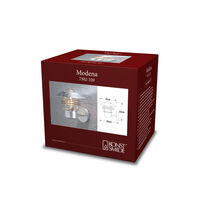 Modena vägglykta upp E27 galv