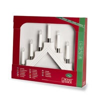 Candlestick wood white 7 bulbs