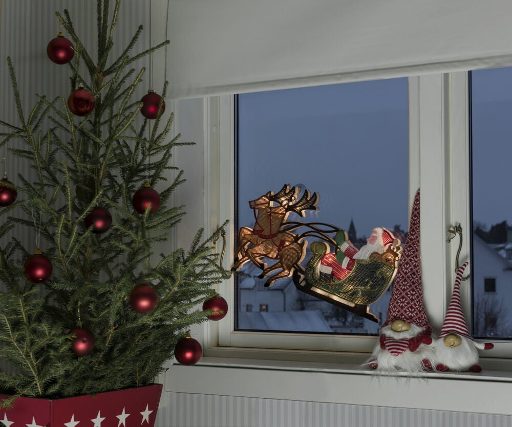 Siluett ren & släde 20 LED