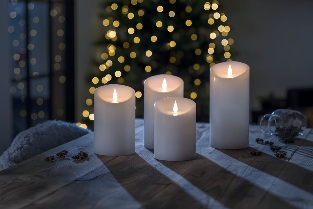 Vaxljus 10,2x15,2cm LED vit