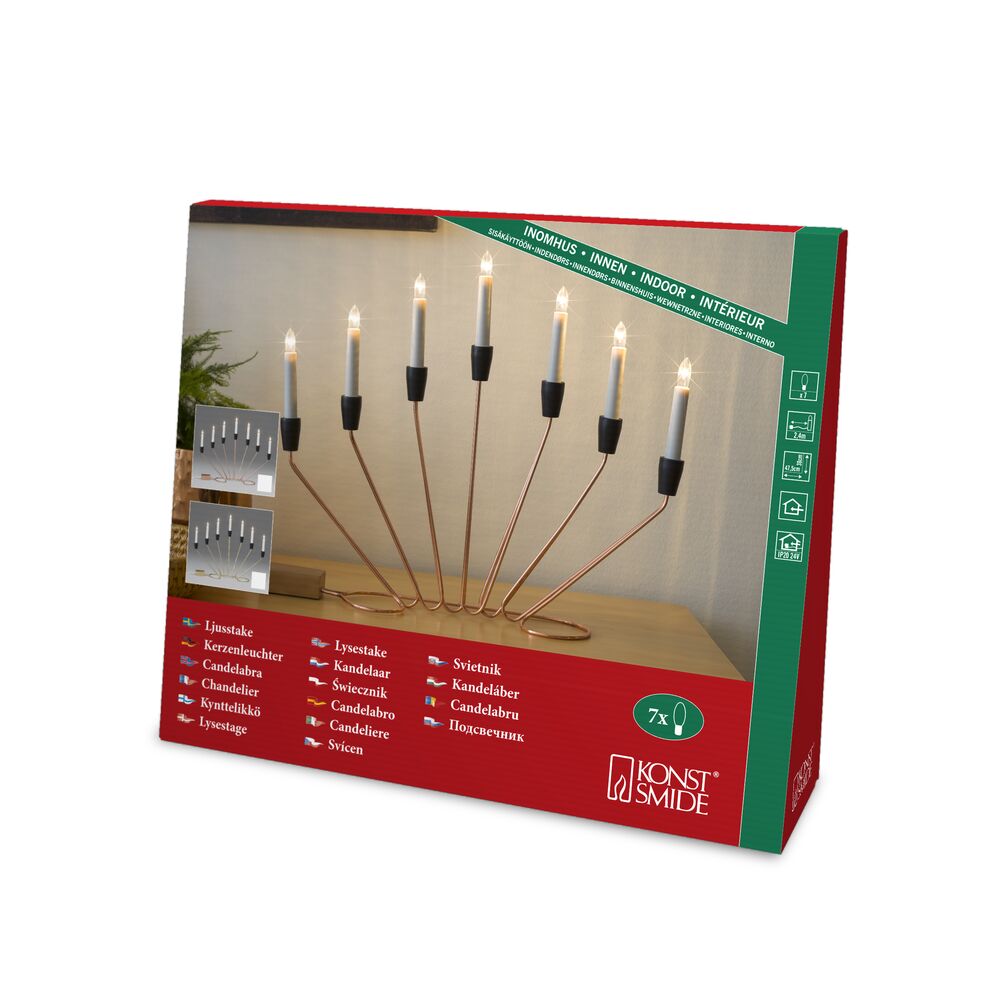 Elljusstake 7 lj mässing