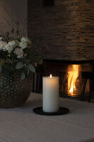 LED Echtwachsk. cr.weiss, w.w.