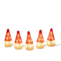 LED Acryl Santa 5er-Set, 40 ww