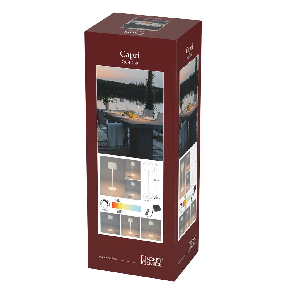 Capri table lamp usb white