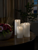Vaxljus 7,6x12,7cm LED vit