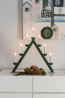 Candlestick wood 7bulbs, green