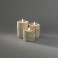 B/O cement candle light LED